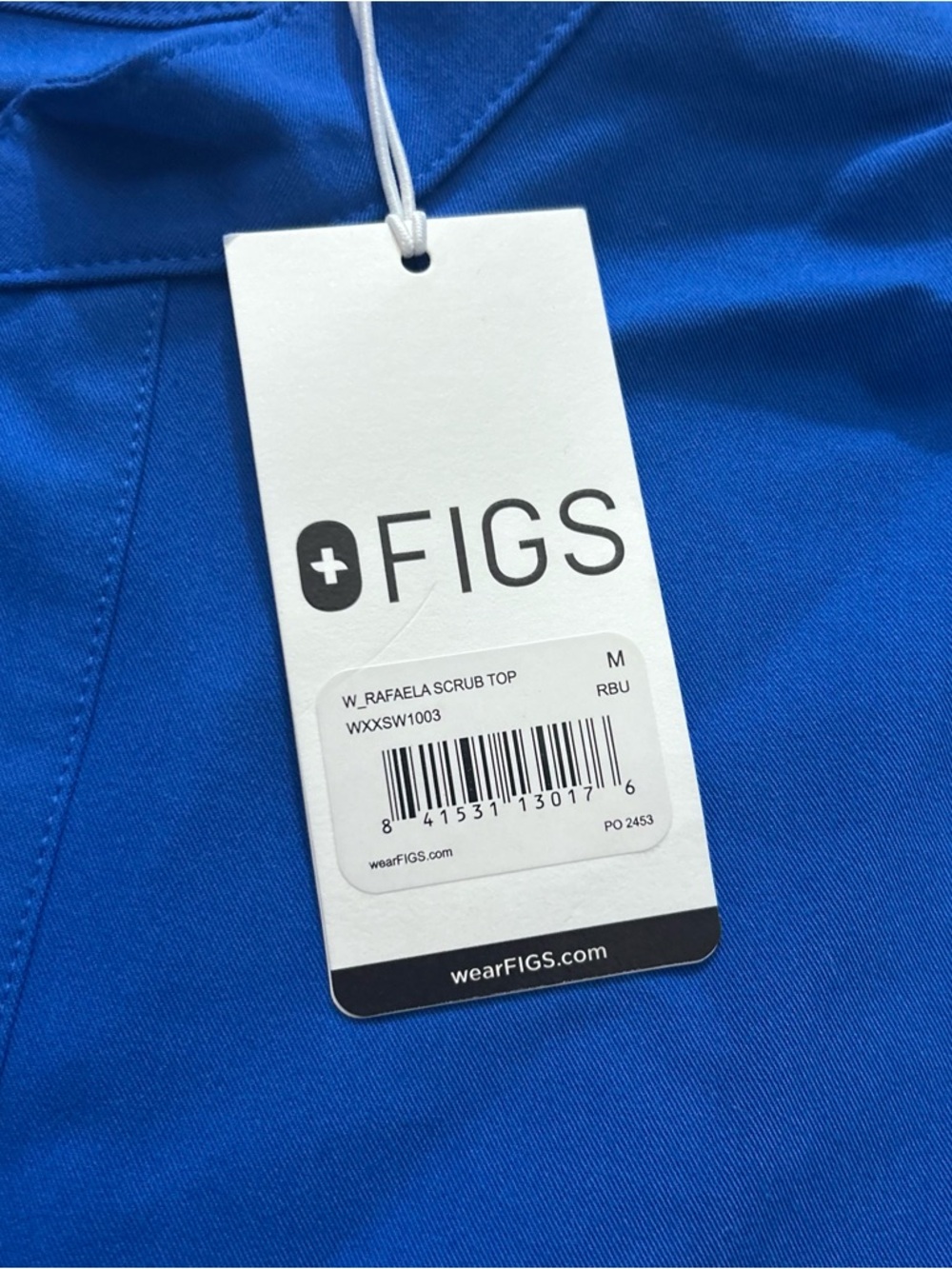 FIGS Rafaela Oversized Scrub Top Royal Blue Medical Nurse NWT Women’s Medium - Picture 2 of 14
